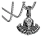 Collar Para Hombre Y Mujer Dije Thor Mjolnir Vikingo Valknut Plateado - Miniatura 1