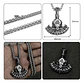 Collar Para Hombre Y Mujer Dije Thor Mjolnir Vikingo Valknut Plateado - Miniatura 3