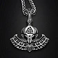 Collar Para Hombre Y Mujer Dije Thor Mjolnir Vikingo Valknut Plateado - Miniatura 8
