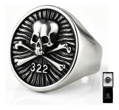 Anillo Calavera Craneo Color Plata Acero Inoxidable Hombre