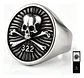 Anillo Calavera Craneo Color Plata Acero Inoxidable Hombre - Miniatura 1