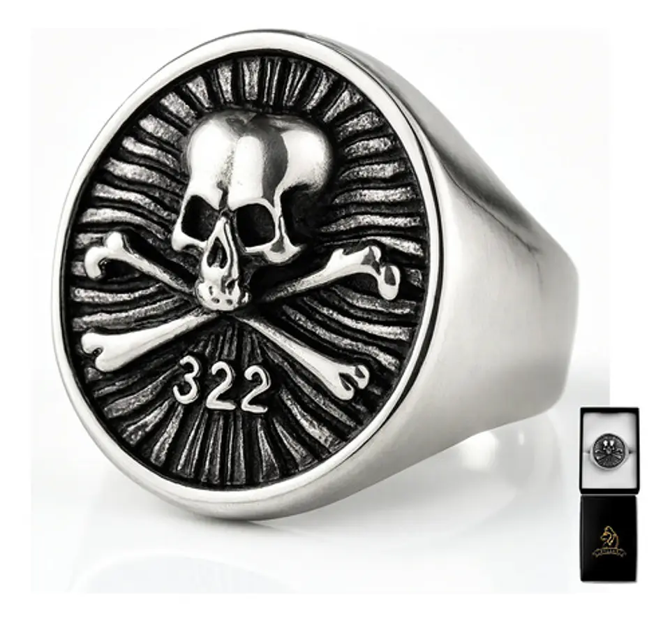 Anillo Calavera Craneo Color Plata Acero Inoxidable Hombre 1