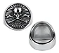 Anillo Calavera Craneo Color Plata Acero Inoxidable Hombre - Miniatura 3