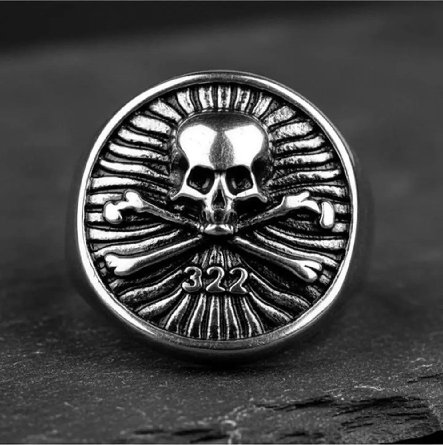 Anillo Calavera Craneo Color Plata Acero Inoxidable Hombre 4