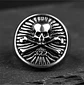 Anillo Calavera Craneo Color Plata Acero Inoxidable Hombre - Miniatura 4