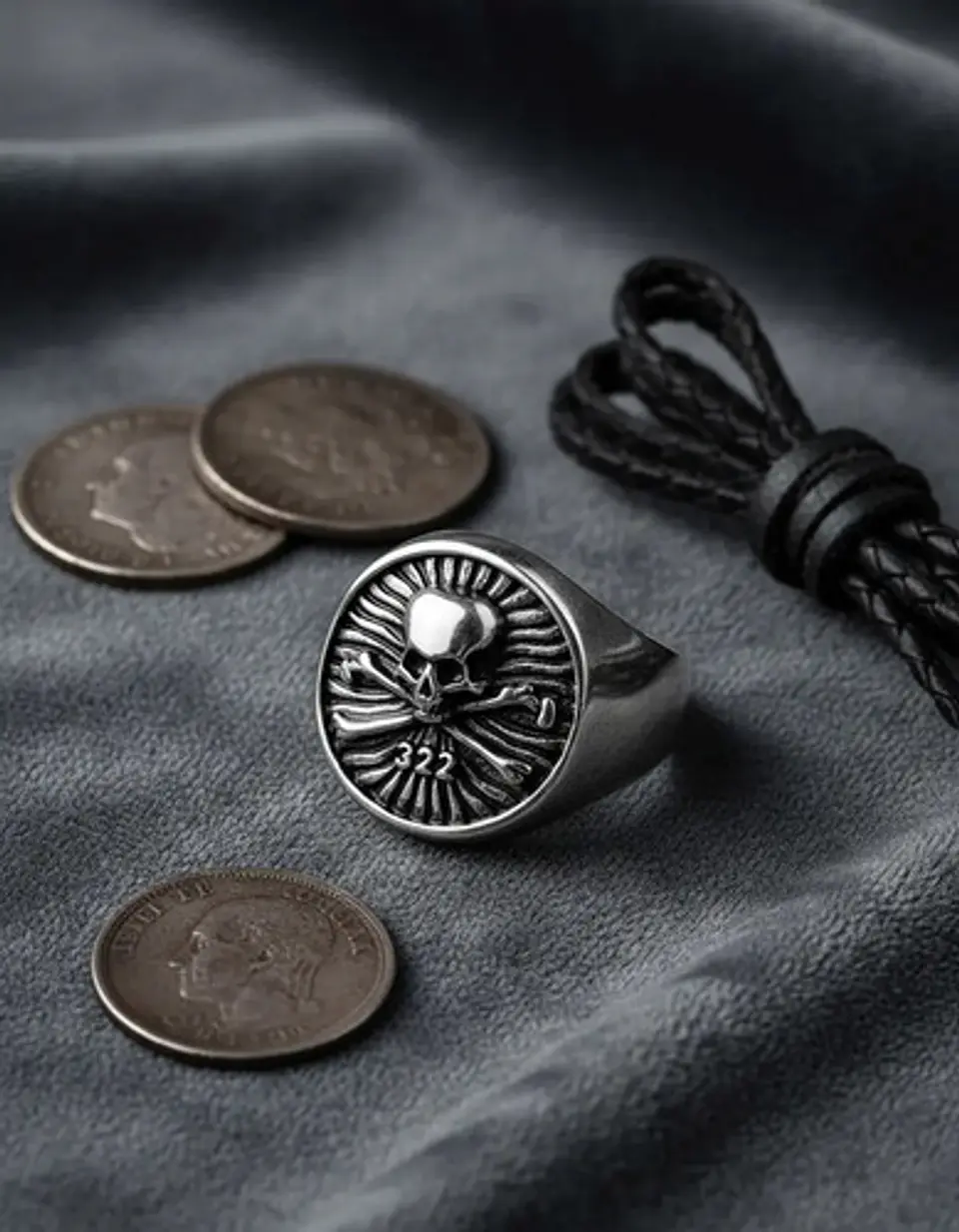 Anillo Calavera Craneo Color Plata Acero Inoxidable Hombre 5