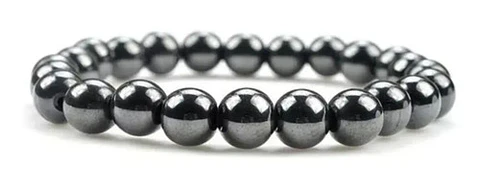 Pulsera Elástica Piedras Naturales Hematita Hombre Y Mujer