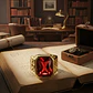 Anillo Para Hombre Masón Logia Con Piedra Cz Acero Color Oro - Miniatura 3
