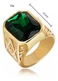 Anillo Para Hombre Masón Logia Con Piedra Cz Acero Color Oro - Miniatura 19