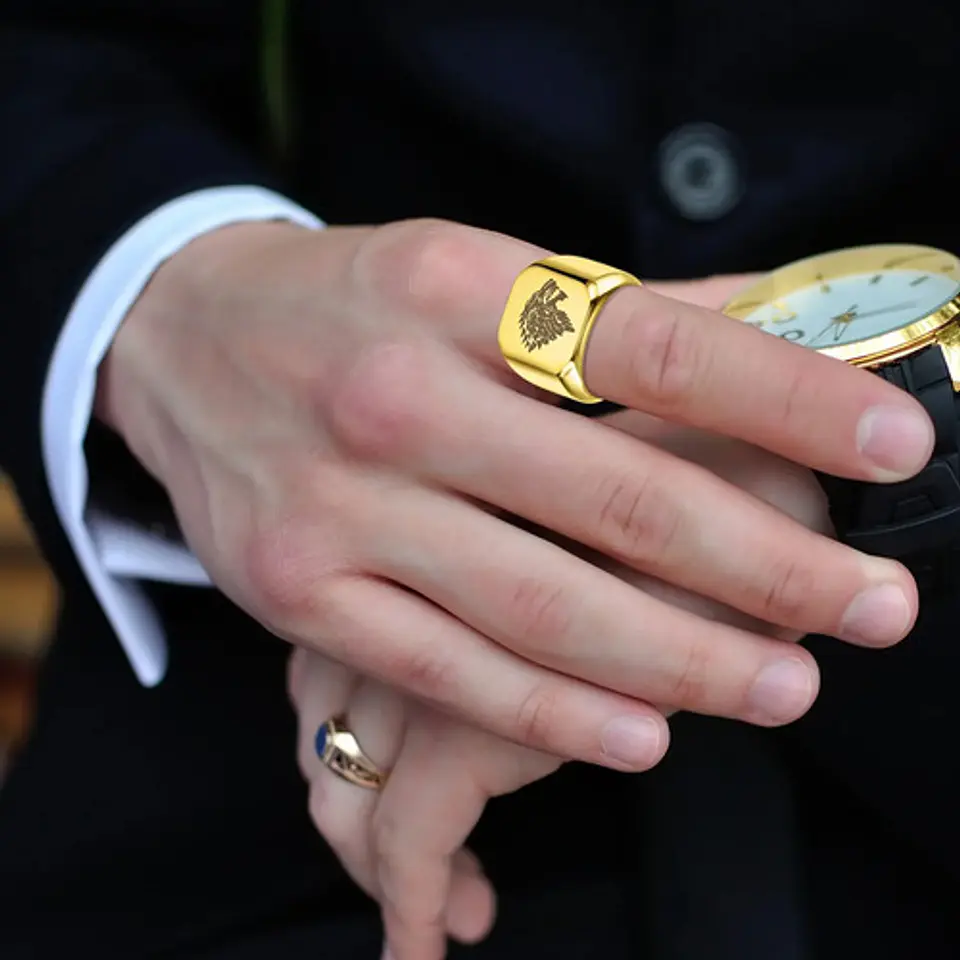 Anillo Color Plata Game Of Thrones Acero Inoxidable Hombre 11