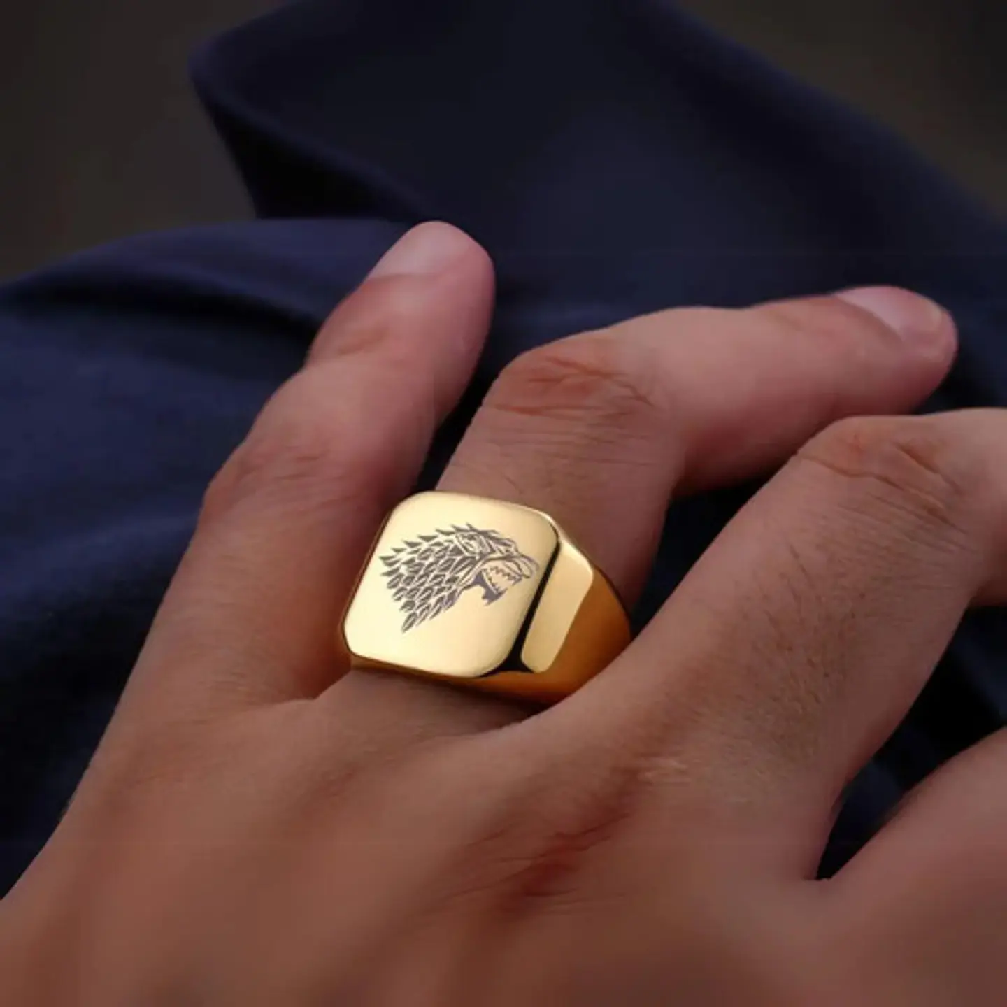Anillo Color Plata Game Of Thrones Acero Inoxidable Hombre 13