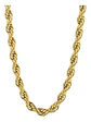 Cadena Soga 4 Mm Color Oro Acero 50 Cm Trenzada Hombre Mujer - Miniatura 1