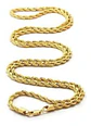 Cadena Soga 4 Mm Color Oro Acero 50 Cm Trenzada Hombre Mujer - Miniatura 2