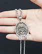 Collar Para Hombre Dije Cacique Calavera Acero Color Plata - Miniatura 8