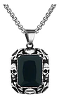 Collar Cráneos Piedra Color Plata Acero Inoxidable Hombre - Miniatura 6