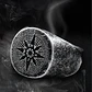 Anillo Color Plata Totem Brujula Acero Inoxidable Hombre - Miniatura 4
