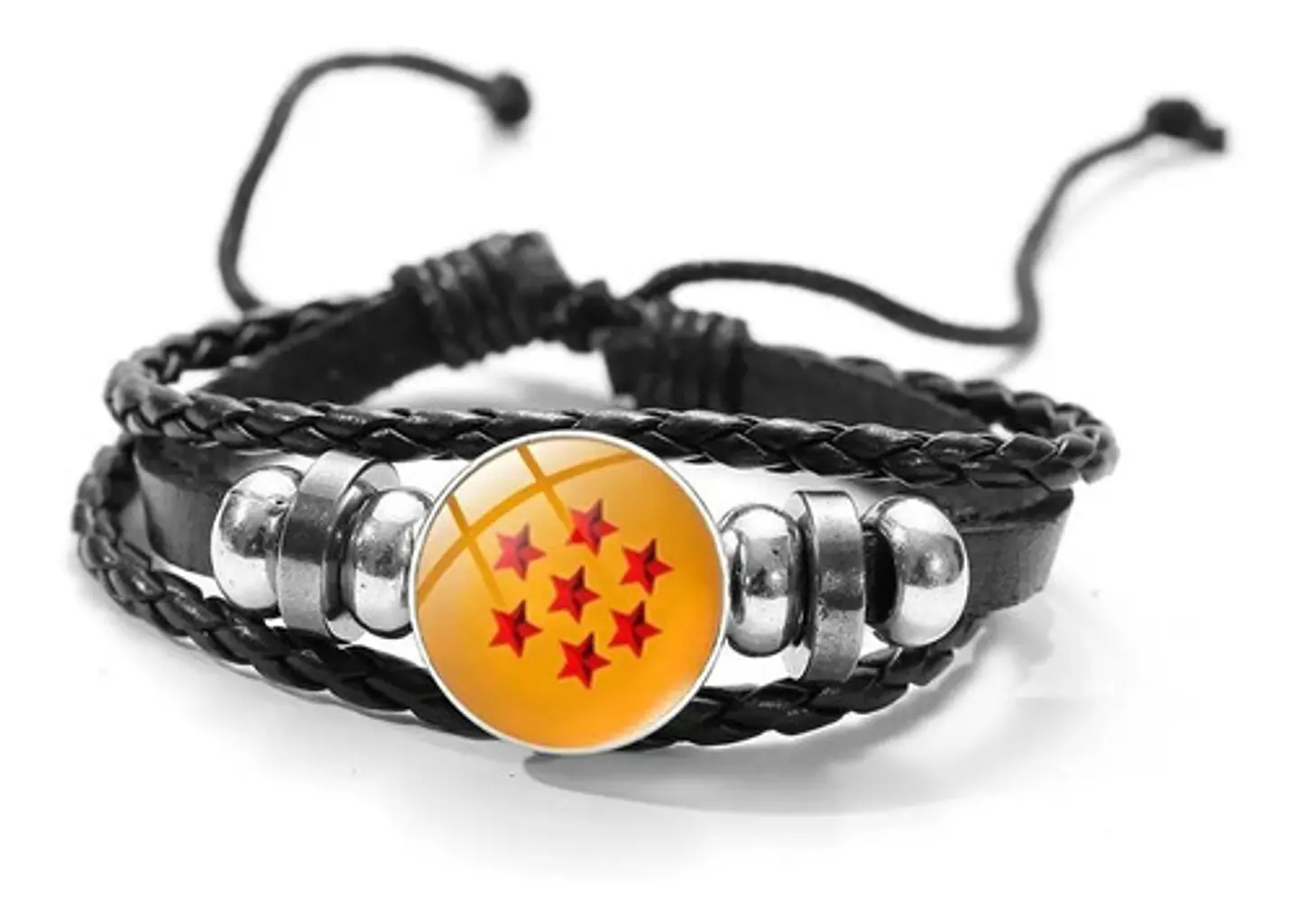 Pulsera Manilla Cuero Esferas De Dragon Ball Z Para Hombre  8