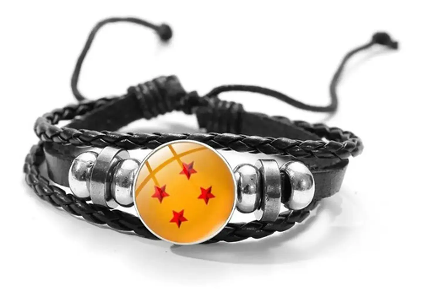 Pulsera Manilla Cuero Esferas De Dragon Ball Z Para Hombre  15