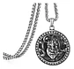 Collar Dije Medusa Color Plata Acero Inoxidable Para Hombre - Miniatura 13