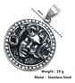 Collar Dije Medusa Color Plata Acero Inoxidable Para Hombre - Miniatura 16