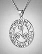 Collar Acero Inoxidable Color Plata Vórtice Vikingo Hombre Plateado - Miniatura 2