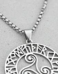 Collar Acero Inoxidable Color Plata Vórtice Vikingo Hombre Plateado - Miniatura 3