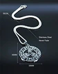 Collar Acero Inoxidable Color Plata Vórtice Vikingo Hombre Plateado - Miniatura 5