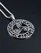 Collar Acero Inoxidable Color Plata Vórtice Vikingo Hombre Plateado - Miniatura 6