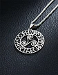 Collar Acero Inoxidable Color Plata Vórtice Vikingo Hombre Plateado - Miniatura 8