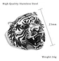 Anillo Color Plata Cabeza Tigre Acero Inoxidable Para Hombre - Miniatura 5
