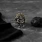 Anillo Para Hombre Forma Cráneo Llamas De Acero Color Plata - Miniatura 5