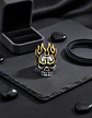 Anillo Para Hombre Forma Cráneo Llamas De Acero Color Plata - Miniatura 6