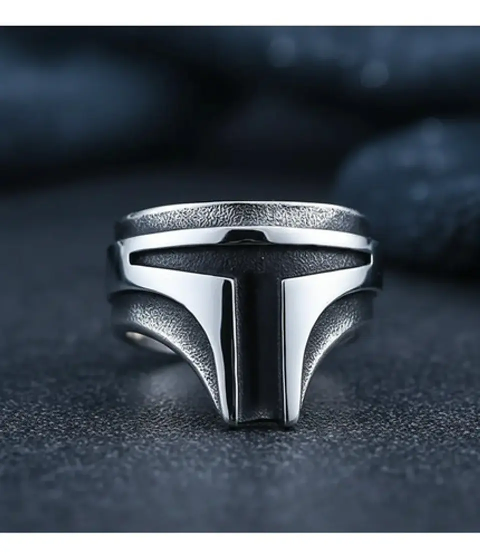 Anillo Color Plata Trooper Star War Acero Inoxidable Hombre 5
