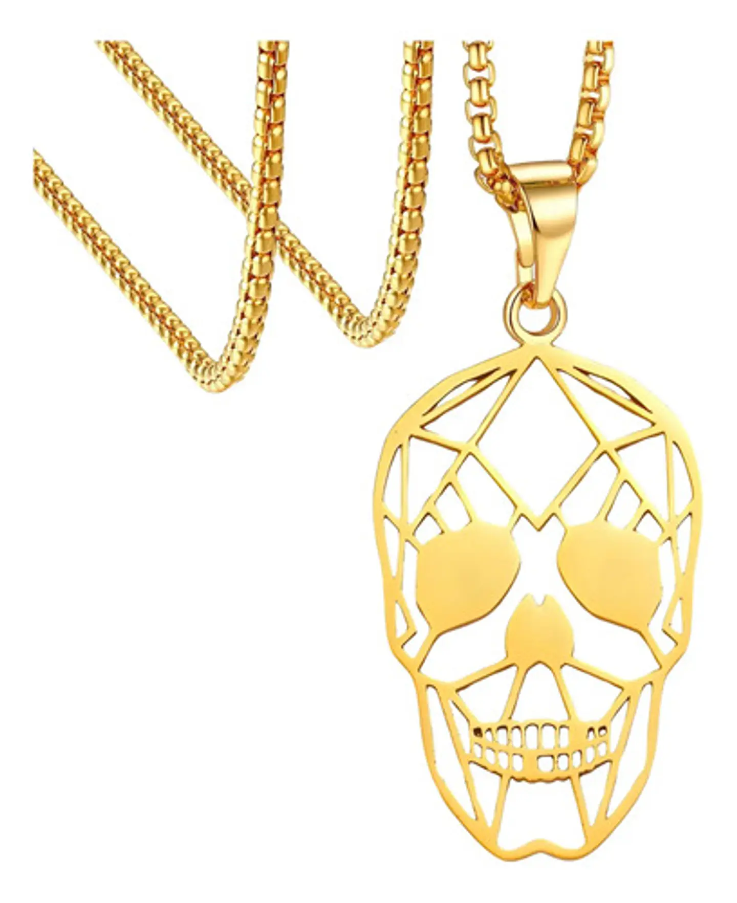 Collar Acero Inoxidable Color Negro Cráneo Calavera Mujer 1