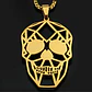 Collar Acero Inoxidable Color Negro Cráneo Calavera Mujer - Miniatura 5