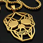 Collar Acero Inoxidable Color Negro Cráneo Calavera Mujer - Miniatura 6