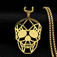 Collar Acero Inoxidable Color Negro Cráneo Calavera Mujer - Miniatura 8