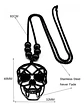 Collar Acero Inoxidable Color Negro Cráneo Calavera Mujer - Miniatura 12