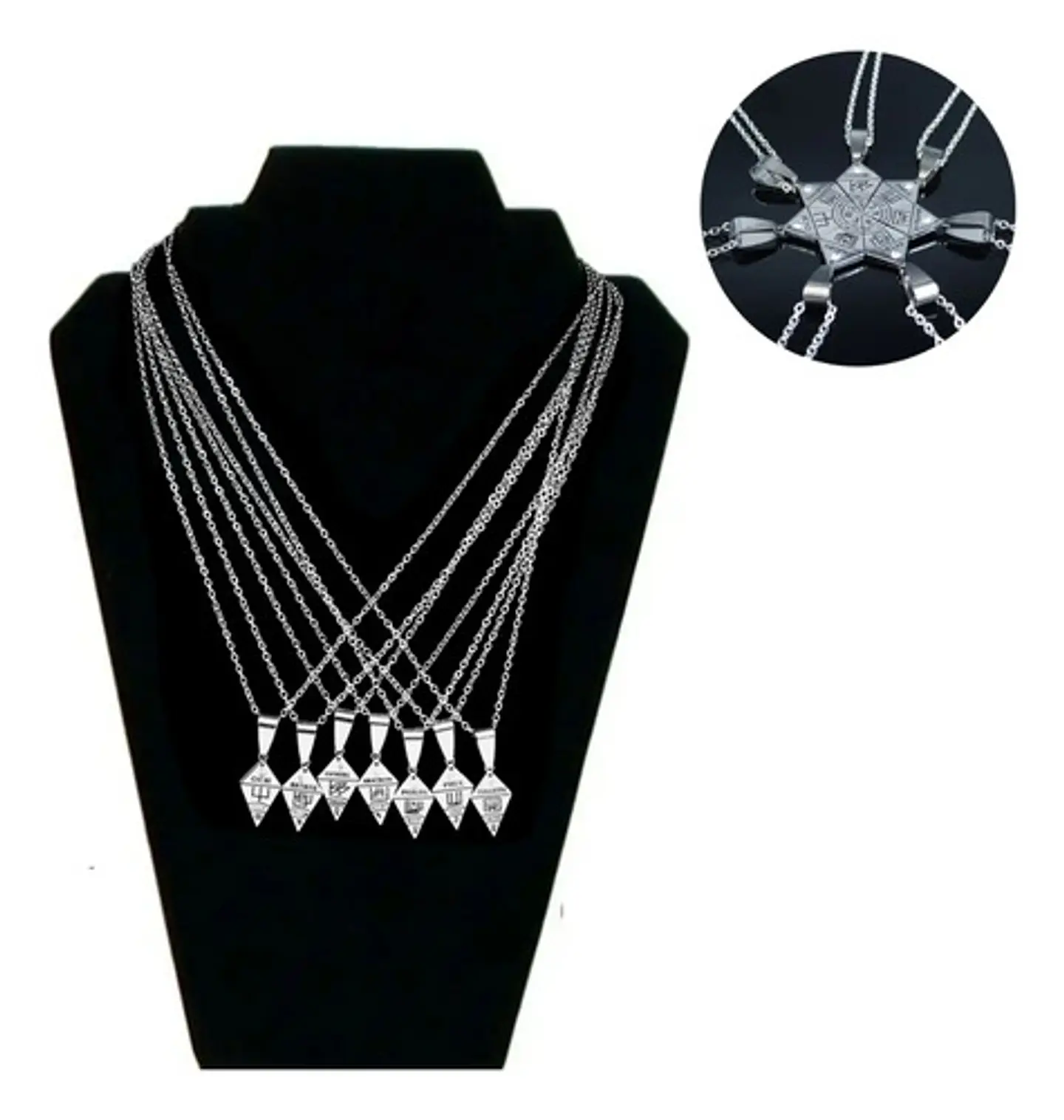 Set De Collares Para Hombre Mujer Con Dijes Goetia De Acero 1