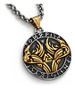 Collar Vikingo En Acero Para Hombre Dije Raven Valknut Odin - Miniatura 1