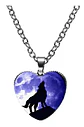 Collar Dije Cristal Corazón Galaxia Lobo Color Plata Mujer - Miniatura 21