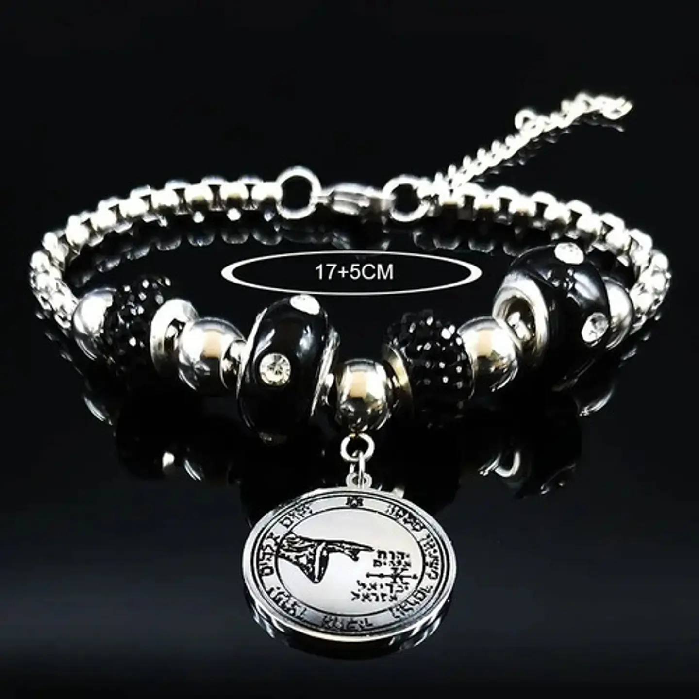 Pulsera Acero Inoxidable Llave Salomón Color Plata Mujer 3