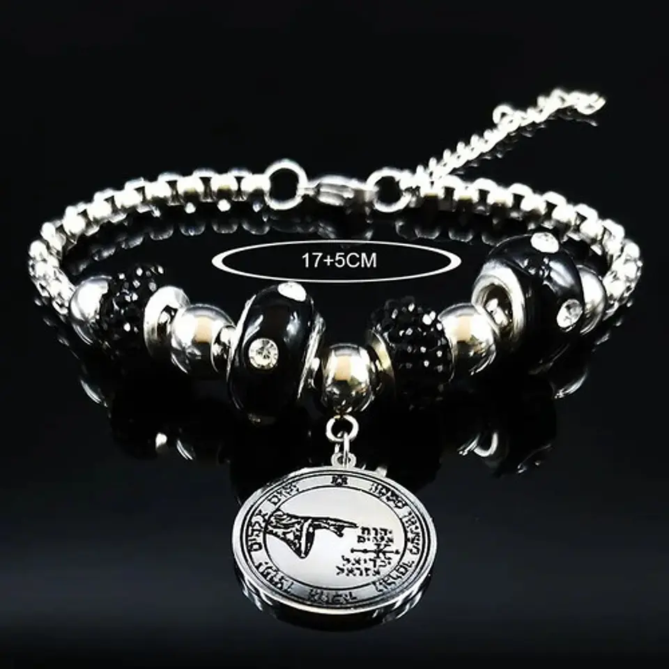 Pulsera Acero Inoxidable Llave Salomón Color Plata Mujer 3