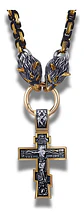 Collar Martillo Thor Mjolnir Lobo Acero Inoxidable Hombre - Miniatura 13