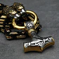 Collar Martillo Thor Mjolnir Lobo Acero Inoxidable Hombre - Miniatura 18