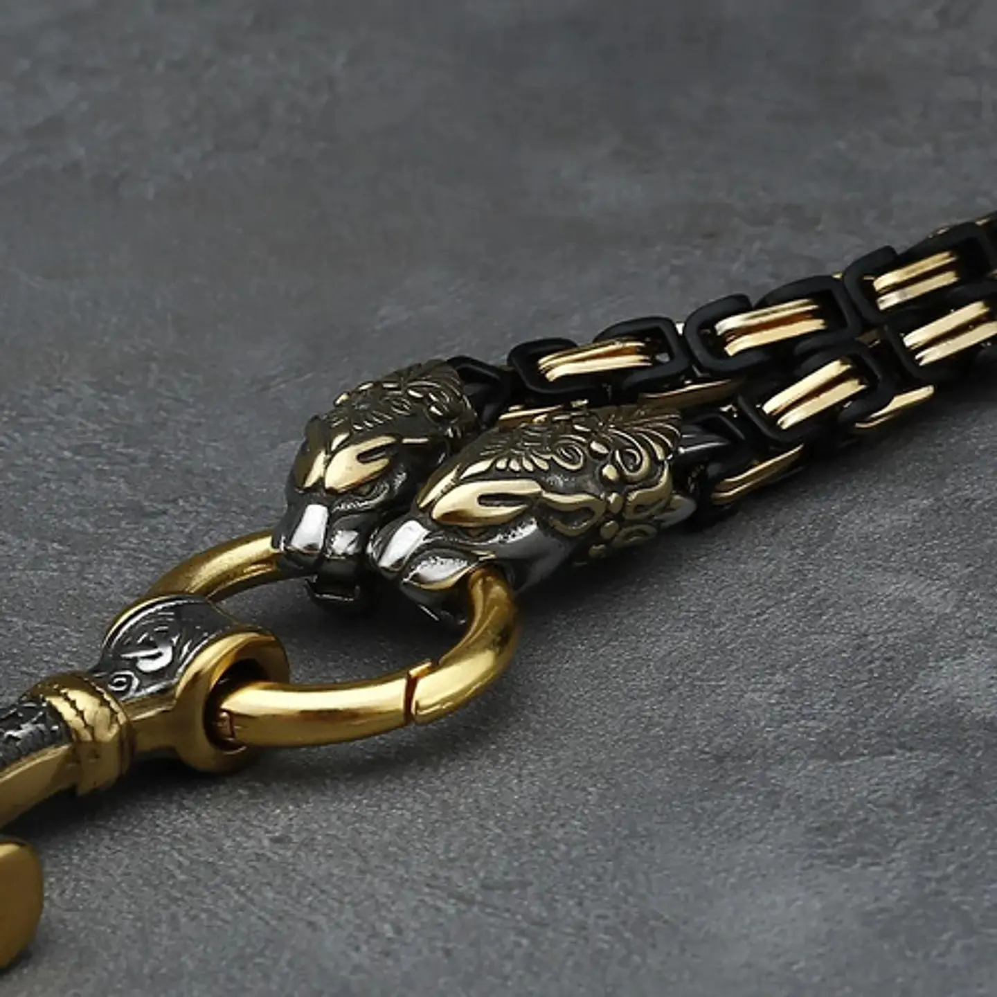 Collar Martillo Thor Mjolnir Lobo Acero Inoxidable Hombre 19