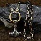 Collar Martillo Thor Mjolnir Lobo Acero Inoxidable Hombre - Miniatura 21