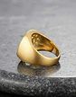 Anillo Para Hombre Color Oro De Acero Caballo Piedras Cz - Miniatura 4