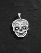 Collar Para Hombre Mujer Con Dije Cráneo Catrina Color Plata - Miniatura 11