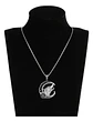 Collar Acero Inoxidable Color Plata Lobo Luna Vikingo Hombre - Miniatura 2